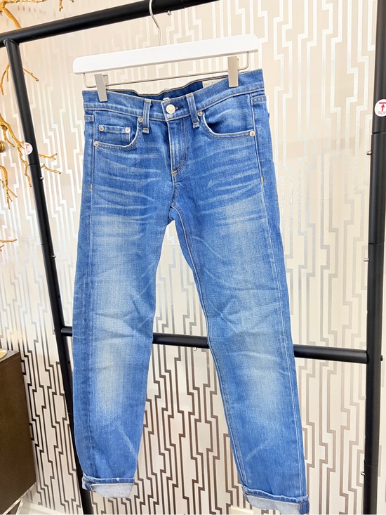 rag & bone Denim - Women’s Rag and Bone “The Dre” Blue Denim Jeans - Casual Straight Fit